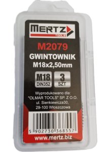 MERTZ GWINTOWNIK M12x1,25mm /DIN352/ 3szt