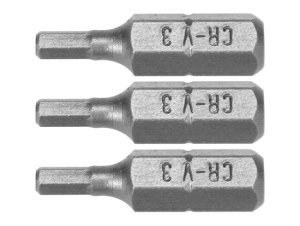 BITY 1/4x25MM HEX 3MM 3SZT.