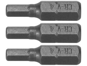 BITY 1/4x25MM HEX 4MM 3SZT.