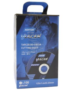 N TARCZA DO METALU 125x1,6 VULCAN 100 SZT